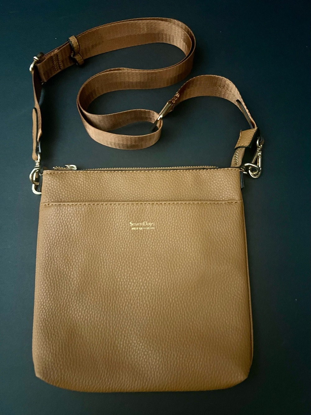 Seven Days (Lifestyle & Dreams)  Vegan Leather Tan Crossbody NWOT